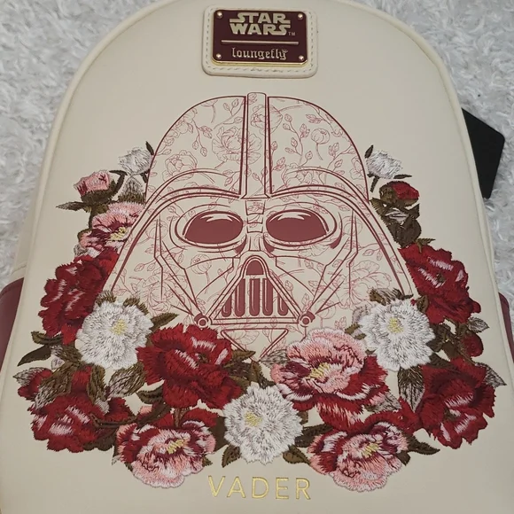 NWT Loungefly Darth Vader Floral embroideries mini backpack - Picture 14 of 16